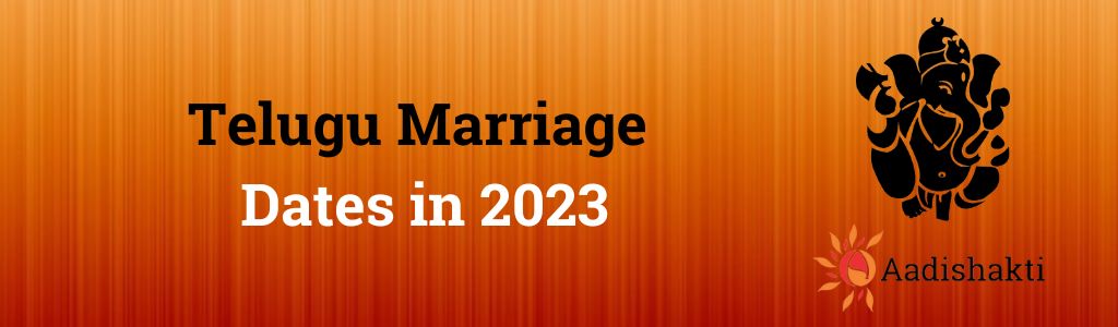 Telugu Marriage Dates in 2023 New