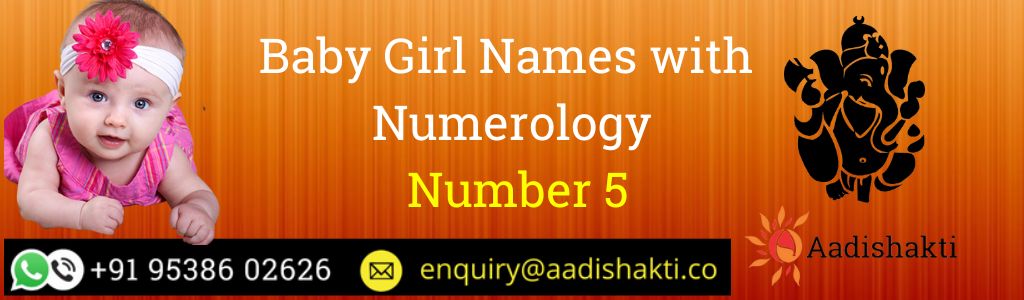 Baby Girl Names with Numerology Number 5