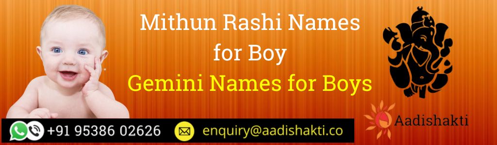 Mithun Rashi Names for Boy