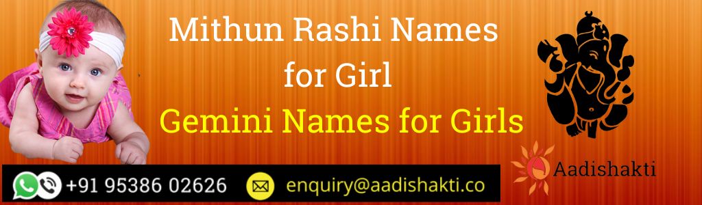 Mithun Rashi Names for Girl1