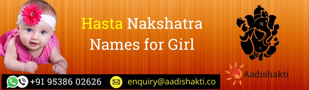 Hasta Nakshatra Names for Girl