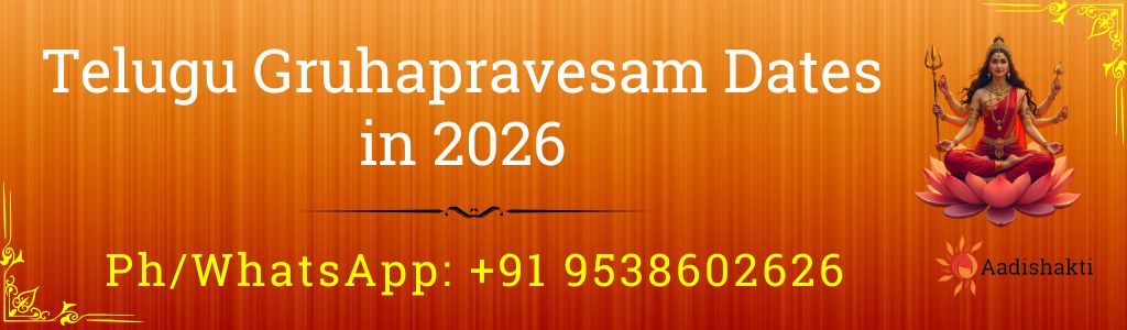Telugu Gruhapravesam Dates in 2026