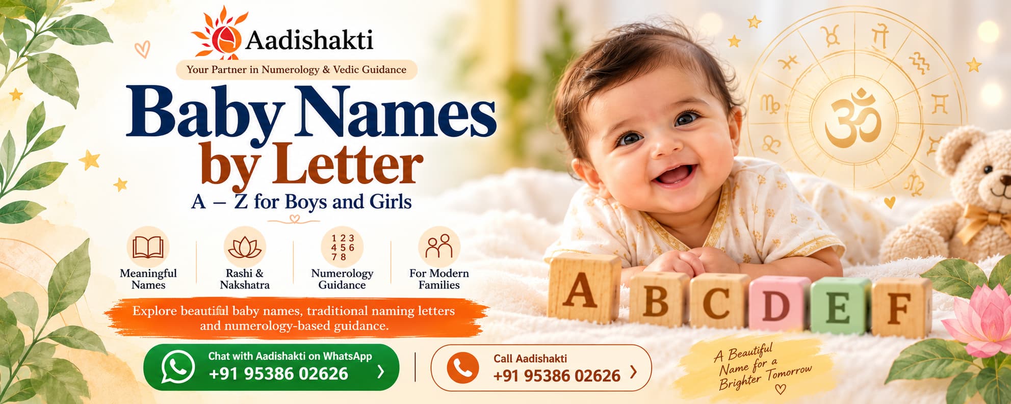 Baby Names by Letter A–Z for Boys and Girls – Aadishakti