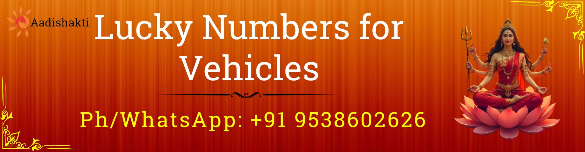 Lucky Numbers for Vehicles 3232