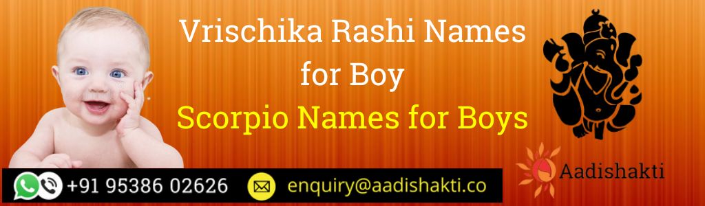 Vrischika Rashi Names for Boy