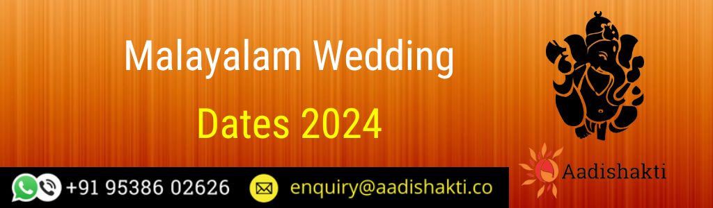 Malayalam Wedding Dates 2024