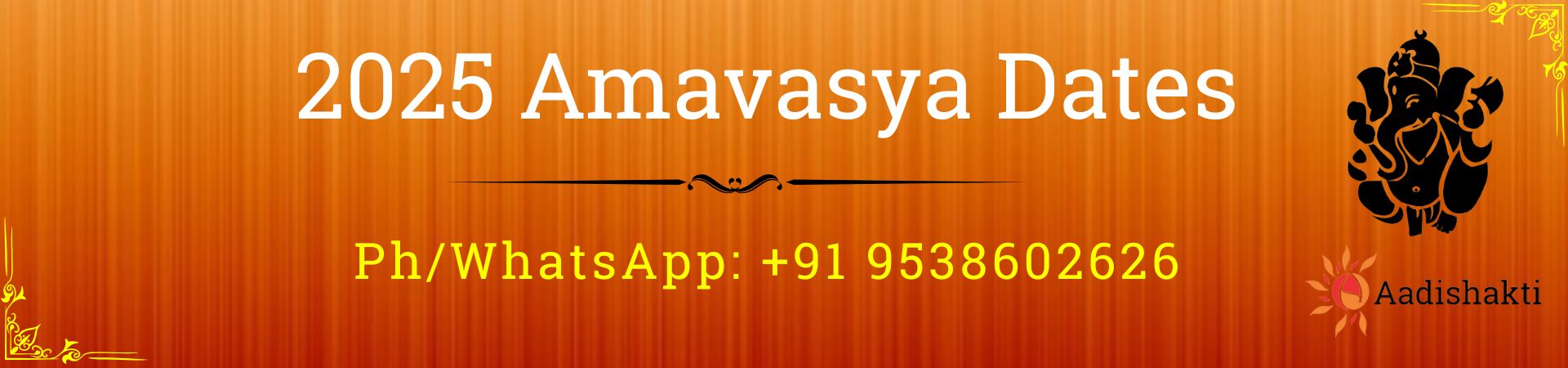 2025 Amavasya Dates