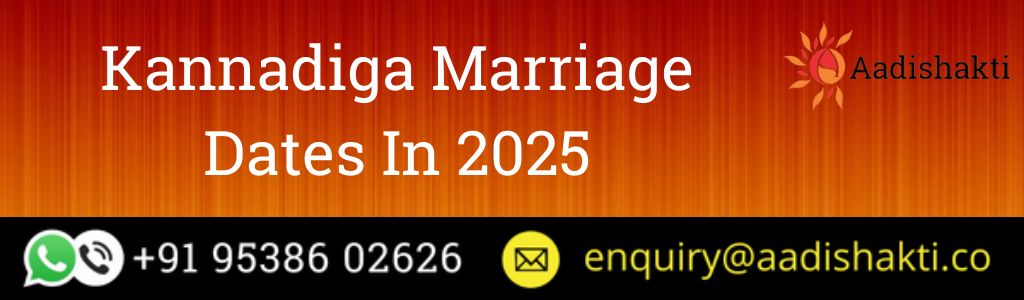 Kannadiga Marriage Dates In 2025