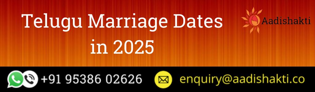 Telugu Marriage Dates in 2025