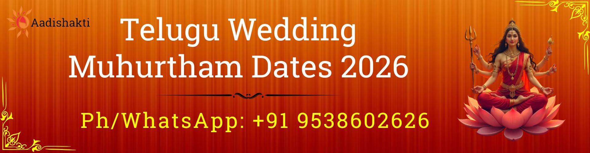 Telugu Wedding Muhurtham Dates 2026