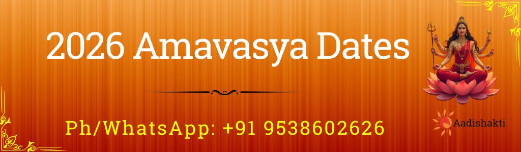 2026 Amavasya Dates