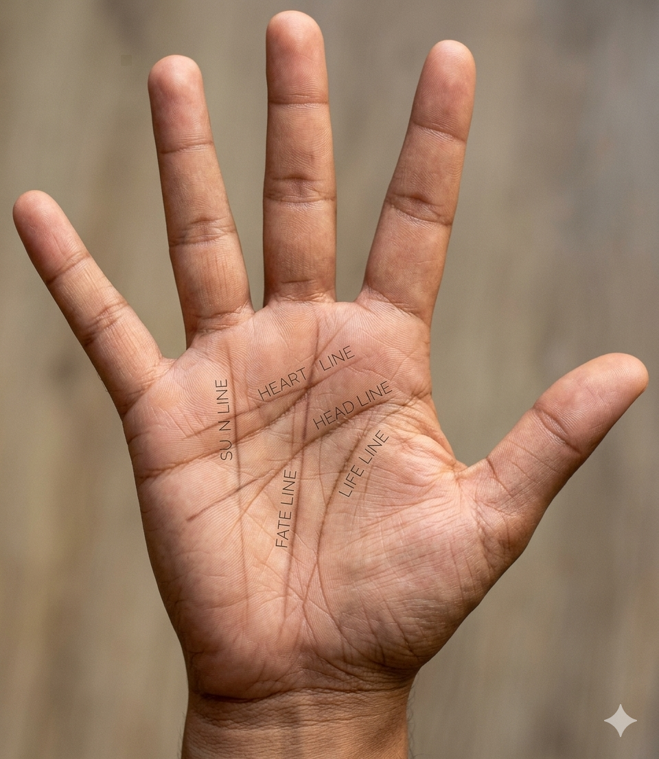 The Five Major Lines in Your Palm