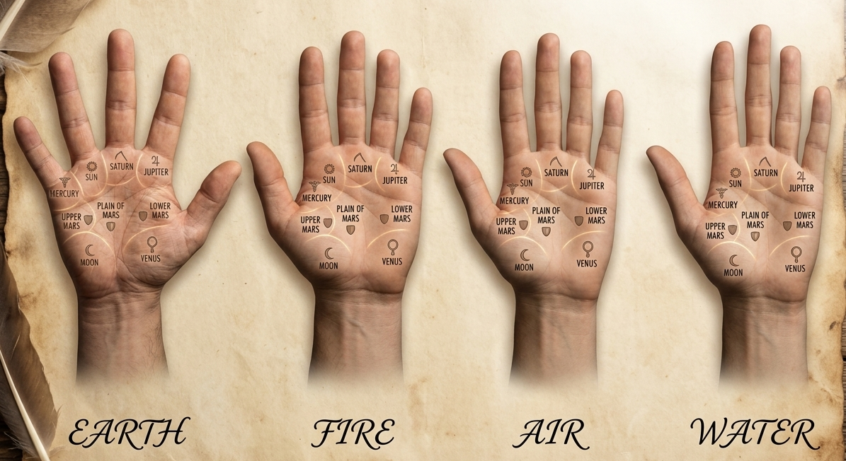 The Four Elemental Hand Types