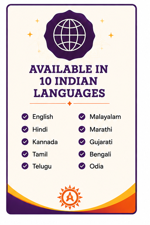 Horoscope Available in 10 Indian Languages
