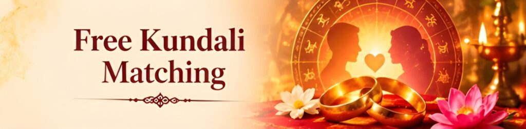 Free Kundali matching with horoscope charts and wedding symbols